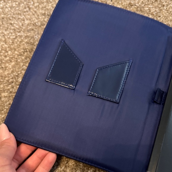 Yves Saint Laurent Dark Blue Leather Notebook Holder - Picture 3 of 9